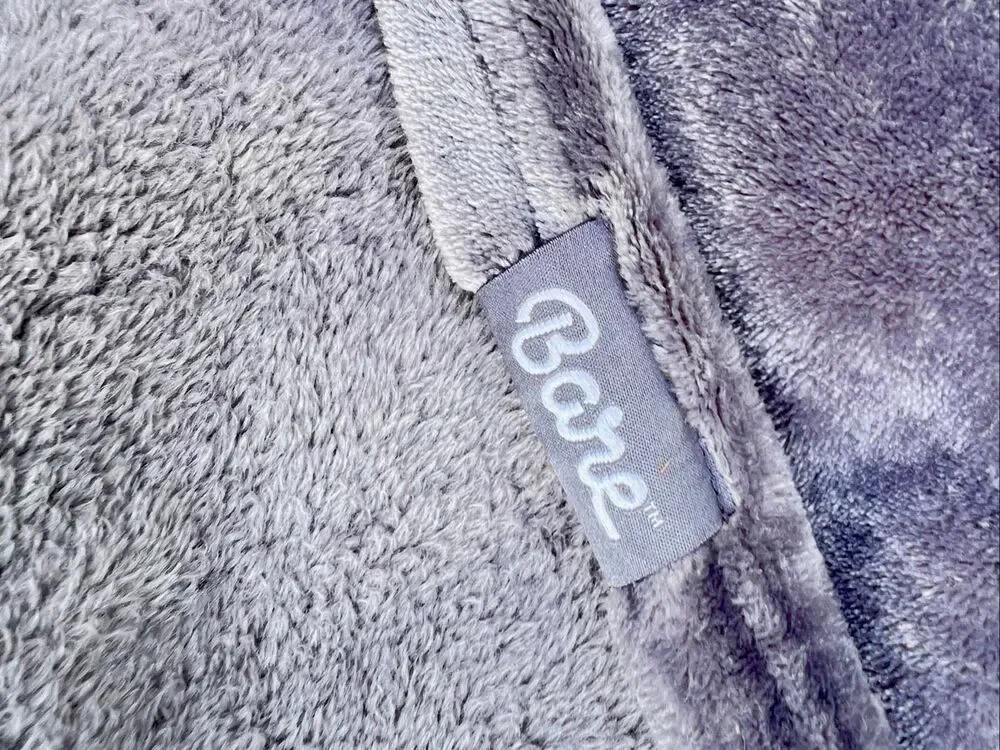 Bare Home Microplush Fleece Blanket Gray